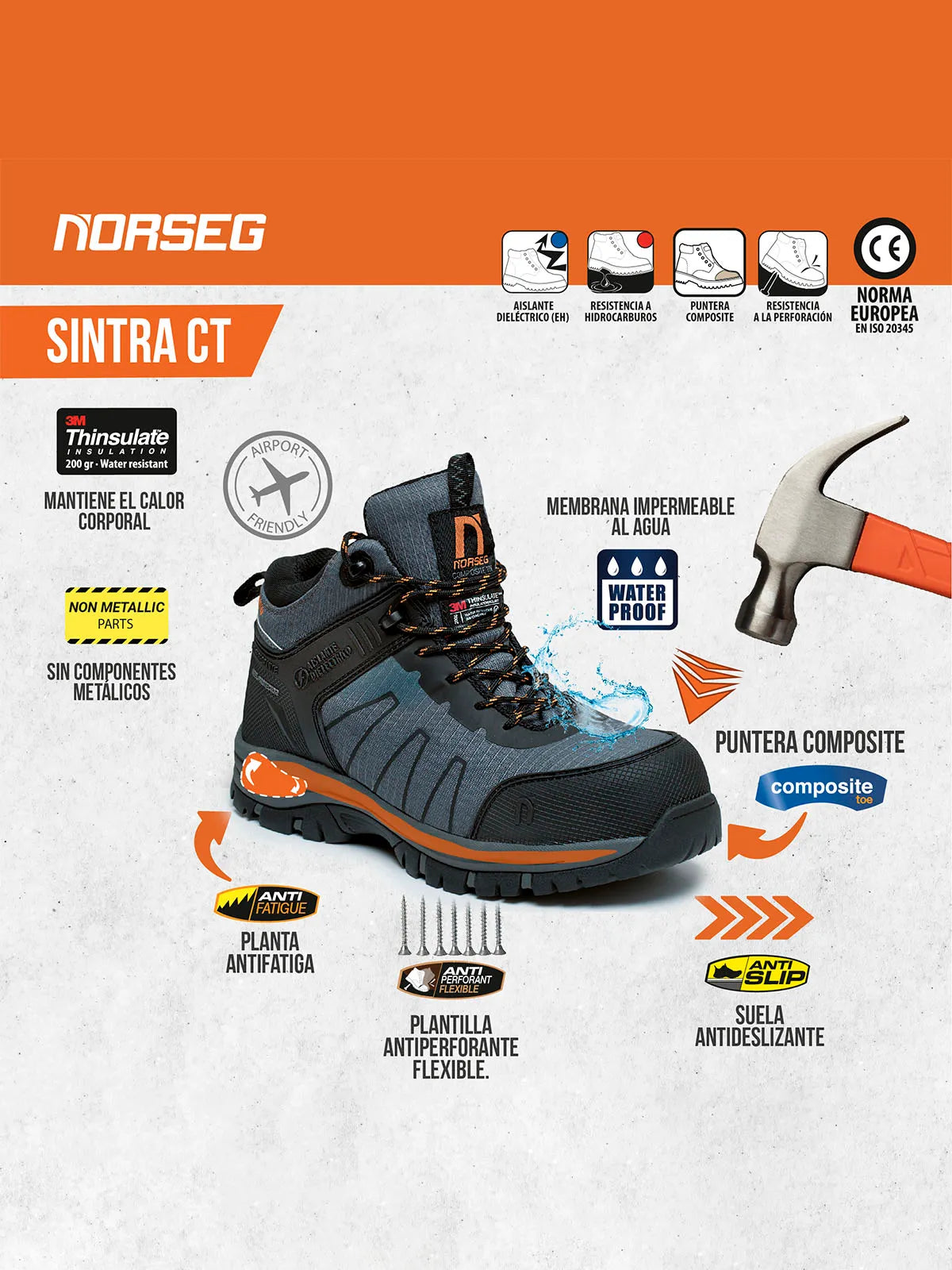 Zapato de Seguridad SINTRA CT Hombre / Mujer Norseg