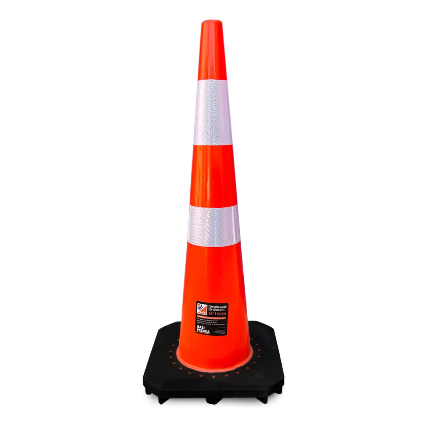 Cono Reflectante Antiviento Vial 90cm