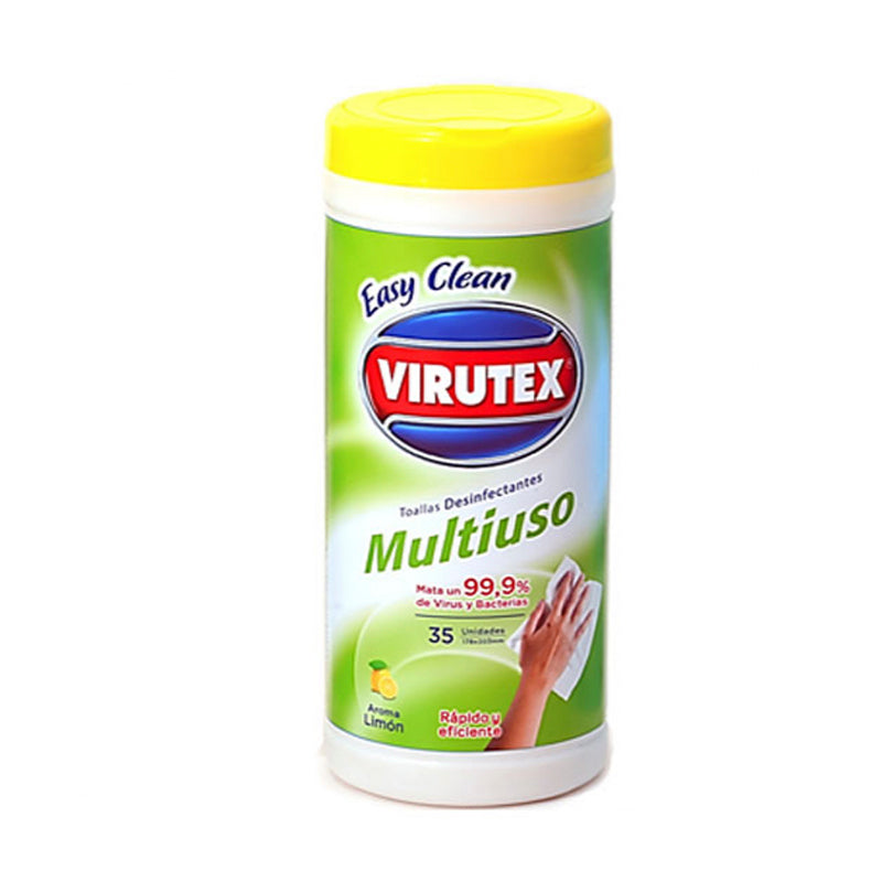 TOALLA DESINFECTANTES AROMA LIMON VIRUTEX 35UN