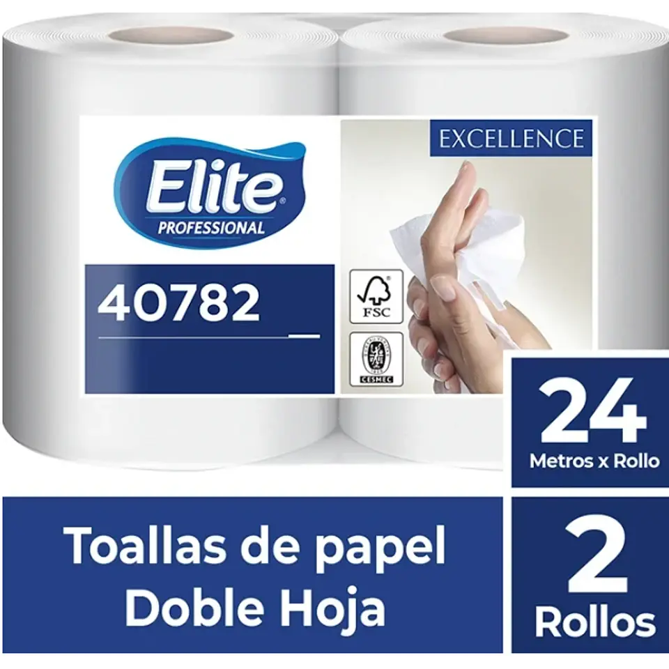 PAPEL MANO ELITE 40782 D.HOJA 24M X 16 ROLLOS