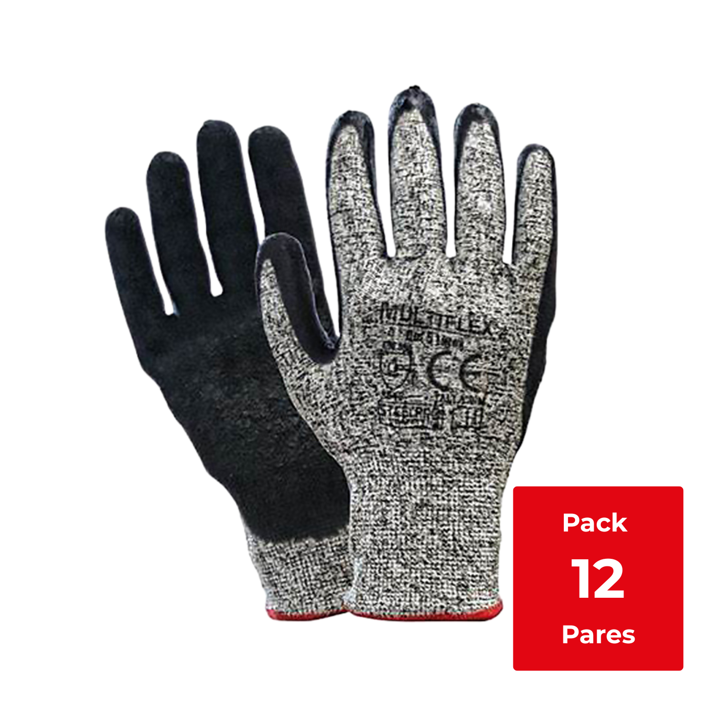 GUANTE DE SEGURIDAD MULTIFLEX CUT-5 LATEX - Pack 12