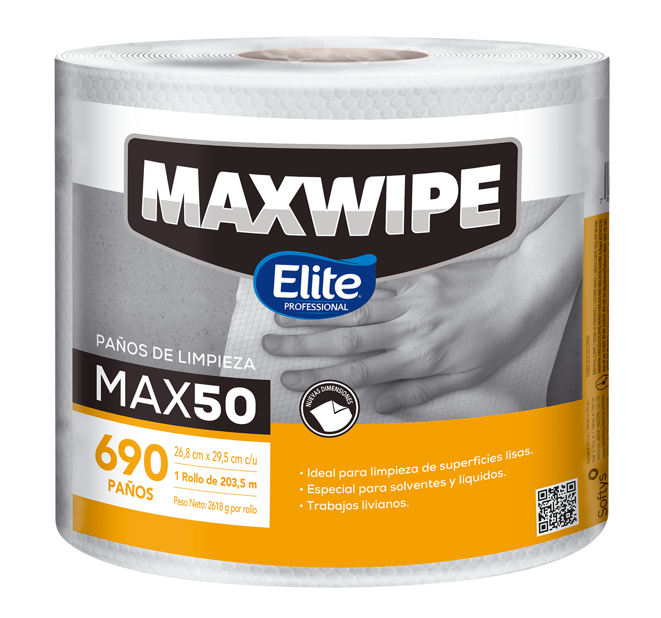 TOALLA ELITE MAX50 40973 PANO MAXWIPE BOBINA X690 U